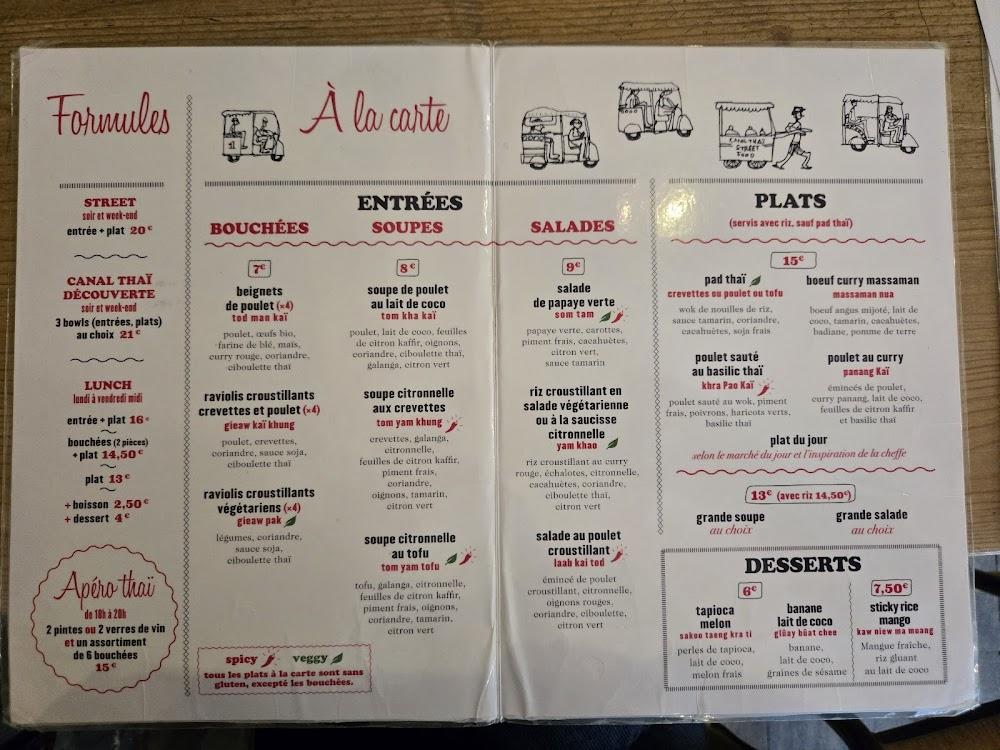 Canal Thaï - Menu Image 2